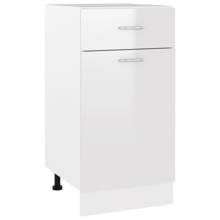 Armadio con Cassetto Bianco Lucido 40x46x81,5 cm in Truciolato