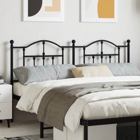 vidaXL Testiera in Metallo Nero 160 cm