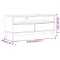 vidaXL Mobile TV FLAM 110x40x50 cm in Legno Massello di Pino vidaXL Mobile TV FLAM 110x40x50 cm in Legno Massello di Pino
