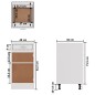 Armadio con Cassetto Bianco Lucido 40x46x81,5 cm in Truciolato Armadio con Cassetto Bianco Lucido 40x46x81,5 cm in Truciolato