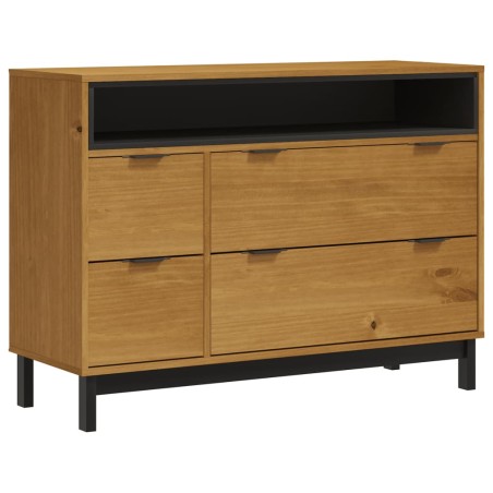 vidaXL Cassettiera FLAM 110x40x80 cm in Legno Massello di Pino