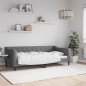 vidaXL Letto da Giorno Grigio Scuro 90x190 cm in Tessuto vidaXL Letto da Giorno Grigio Scuro 90x190 cm in Tessuto