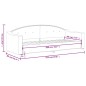 vidaXL Letto da Giorno Grigio Scuro 80x200 cm in Tessuto vidaXL Letto da Giorno Grigio Scuro 80x200 cm in Tessuto