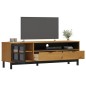 vidaXL Mobile TV FLAM 158x40x50 cm Anta in Vetro Massello di Pino vidaXL Mobile TV FLAM 158x40x50 cm Anta in Vetro Massello di Pino