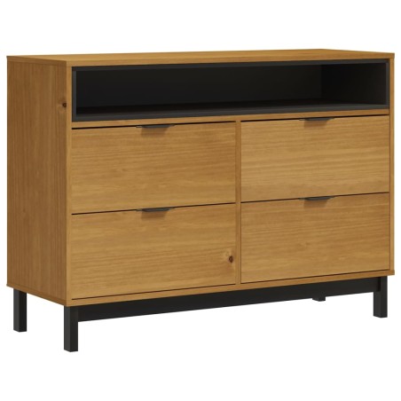 vidaXL Cassettiera FLAM 110x40x80 cm in Legno Massello di Pino