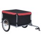 vidaXL Rimorchio da Bici per il Trasporto di Merci Nero e Rosso 65 kg vidaXL Rimorchio da Bici per il Trasporto di Merci Nero e Rosso 65 kg