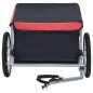 vidaXL Rimorchio da Bici per il Trasporto di Merci Nero e Rosso 65 kg vidaXL Rimorchio da Bici per il Trasporto di Merci Nero e Rosso 65 kg