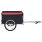 vidaXL Rimorchio da Bici per il Trasporto di Merci Nero e Rosso 65 kg vidaXL Rimorchio da Bici per il Trasporto di Merci Nero e Rosso 65 kg