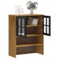 vidaXL Scaffale per Credenza Anta in Vetro FLAM Legno Massello di Pino vidaXL Scaffale per Credenza Anta in Vetro FLAM Legno Massello di Pino
