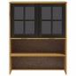 vidaXL Scaffale per Credenza Anta in Vetro FLAM Legno Massello di Pino vidaXL Scaffale per Credenza Anta in Vetro FLAM Legno Massello di Pino
