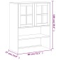 vidaXL Scaffale per Credenza Anta in Vetro FLAM Legno Massello di Pino vidaXL Scaffale per Credenza Anta in Vetro FLAM Legno Massello di Pino