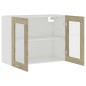 Armadio Sospeso con Vetro Rovere Sonoma 80x31x60 cm Truciolato Armadio Sospeso con Vetro Rovere Sonoma 80x31x60 cm Truciolato