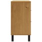 vidaXL Credenza FLAM 110x40x80 cm Anta in Vetro Massello di Pino vidaXL Credenza FLAM 110x40x80 cm Anta in Vetro Massello di Pino
