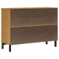 vidaXL Credenza FLAM 110x40x80 cm Anta in Vetro Massello di Pino vidaXL Credenza FLAM 110x40x80 cm Anta in Vetro Massello di Pino