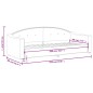 vidaXL Letto da Giorno Tortora 80x200 cm in Tessuto vidaXL Letto da Giorno Tortora 80x200 cm in Tessuto