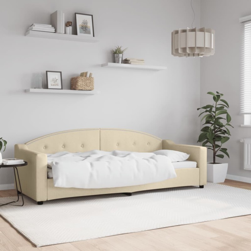 vidaXL Letto da Giorno Crema 80x200 cm in Tessuto vidaXL Letto da Giorno Crema 80x200 cm in Tessuto