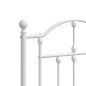 vidaXL Testiera in Metallo Bianco 150 cm vidaXL Testiera in Metallo Bianco 150 cm
