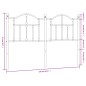 vidaXL Testiera in Metallo Bianco 150 cm vidaXL Testiera in Metallo Bianco 150 cm