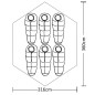 vidaXL Tenda per 6 Persone Multicolore vidaXL Tenda per 6 Persone Multicolore