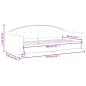 vidaXL Letto da Giorno Grigio Chiaro 90x200 cm in Tessuto vidaXL Letto da Giorno Grigio Chiaro 90x200 cm in Tessuto