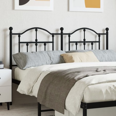 vidaXL Testiera in Metallo Nero 150 cm