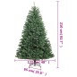 vidaXL Albero di Natale Artificiale Incernierato con Base Verde 210 cm vidaXL Albero di Natale Artificiale Incernierato con Base Verde 210 cm