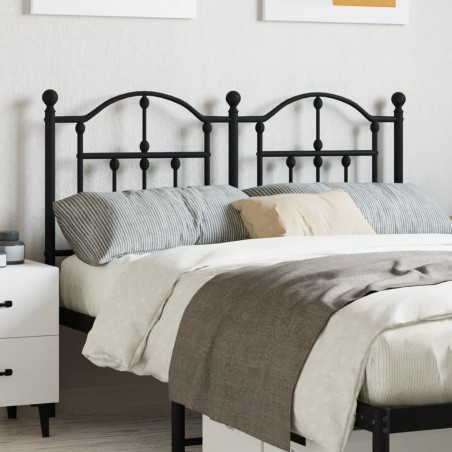 vidaXL Testiera in Metallo Nero 120 cm