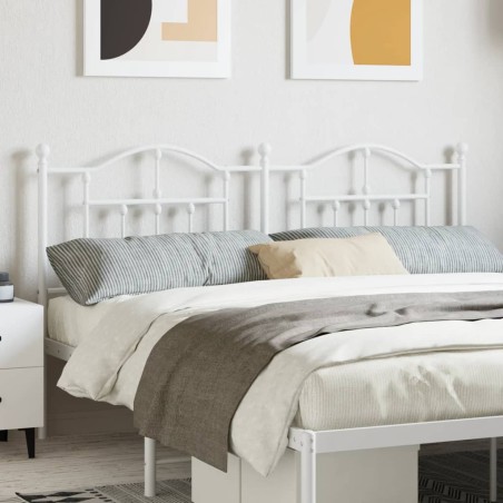 vidaXL Testiera in Metallo Bianco 180 cm