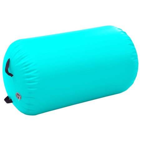 vidaXL Rullo da Ginnastica Gonfiabile con Pompa 100x60 cm in PVC Verde