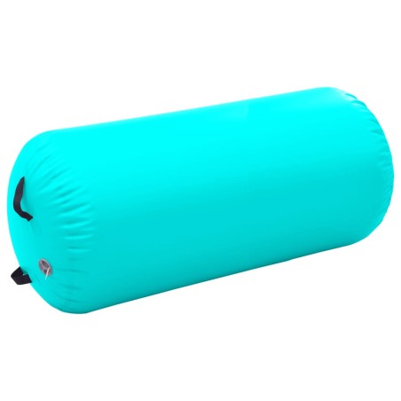 vidaXL Rullo da Ginnastica Gonfiabile con Pompa 120x75 cm in PVC Verde