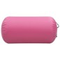 vidaXL Rotolo da Ginnastica Gonfiabile con Pompa 120x90 cm in PVC Rosa