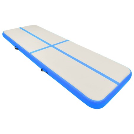 vidaXL Tappetino Ginnastica Gonfiabile con Pompa 400x100x15cm PVC Blu