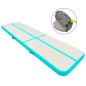 vidaXL Tappetino Ginnastica Gonfiabile e Pompa 700x100x15cm PVC Verde vidaXL Tappetino Ginnastica Gonfiabile e Pompa 700x100x15cm PVC Verde