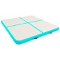 vidaXL Tappetino Ginnastica Gonfiabile e Pompa 200x200x15cm PVC Verde vidaXL Tappetino Ginnastica Gonfiabile e Pompa 200x200x15cm PVC Verde