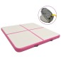 vidaXL Tappetino Ginnastica Gonfiabile con Pompa 200x200x15cm PVC Rosa vidaXL Tappetino Ginnastica Gonfiabile con Pompa 200x200x15cm PVC Rosa