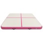 vidaXL Tappetino Ginnastica Gonfiabile con Pompa 200x200x15cm PVC Rosa vidaXL Tappetino Ginnastica Gonfiabile con Pompa 200x200x15cm PVC Rosa