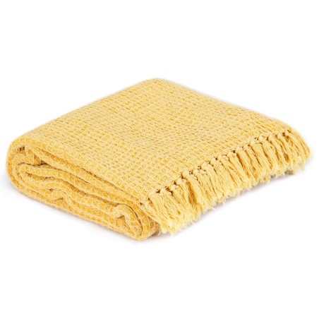 vidaXL Copriletto in Cotone 160x210 cm Giallo Senape 