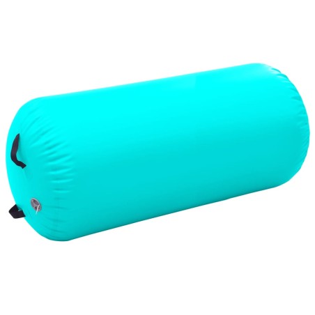 vidaXL Rotolo da Ginnastica Gonfiabile con Pompa 120x90cm in PVC Verde