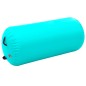 vidaXL Rotolo da Ginnastica Gonfiabile con Pompa 120x90cm in PVC Verde