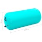 vidaXL Rotolo da Ginnastica Gonfiabile con Pompa 120x90cm in PVC Verde
