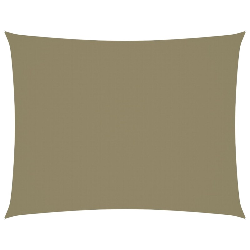 vidaXL Parasole a Vela Oxford Rettangolare 6x8 m Beige vidaXL Parasole a Vela Oxford Rettangolare 6x8 m Beige