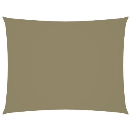 vidaXL Parasole a Vela Oxford Rettangolare 6x8 m Beige