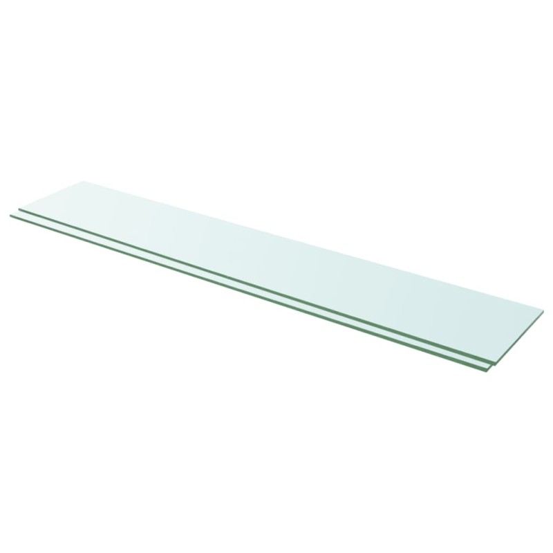 Mensole in Vetro Trasparente 2 pz 110x20 cm Mensole in Vetro Trasparente 2 pz 110x20 cm