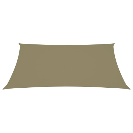 vidaXL Parasole a Vela Oxford Rettangolare 6x8 m Beige