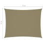 vidaXL Parasole a Vela Oxford Rettangolare 6x8 m Beige vidaXL Parasole a Vela Oxford Rettangolare 6x8 m Beige