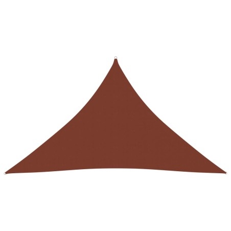 vidaXL Parasole a Vela Oxford Triangolare 2,5x2,5x3,5 m Terracotta