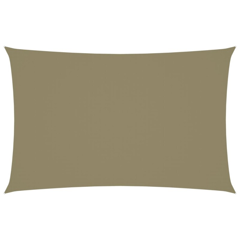vidaXL Parasole a Vela Oxford Rettangolare 5x8 m Beige vidaXL Parasole a Vela Oxford Rettangolare 5x8 m Beige