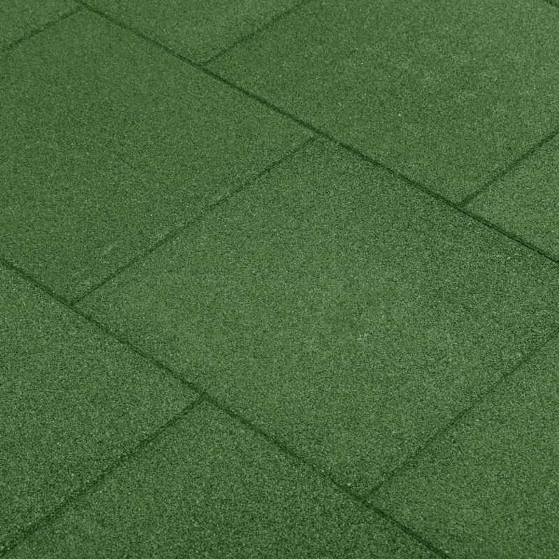 Piastrelle Anticaduta 18 pz in Gomma 50x50x3 cm Verde