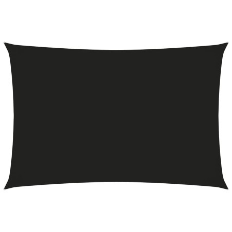 vidaXL Parasole a Vela in Oxford Rettangolare 4x6 m Nero