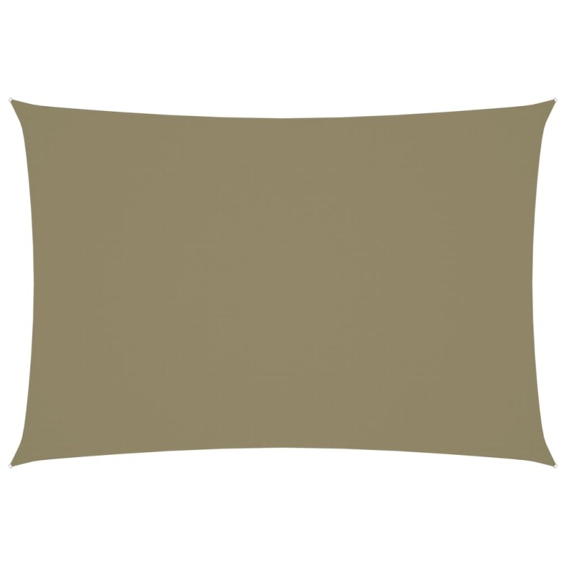 vidaXL Parasole a Vela Oxford Rettangolare 3x5 m Beige vidaXL Parasole a Vela Oxford Rettangolare 3x5 m Beige